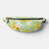 Geel Groen Bloemen Patroon Naam Aangepast Heuptasje (Liggend)