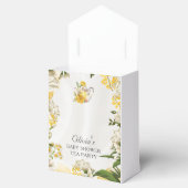 Geel Groen Bloemen Tea Party Baby shower Papier Bedankdoosjes (Geopend)
