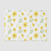 Geel groen bloemenpatroon tissuepapier (Voorkant)