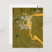 Geel-groen briefkaart (Voorkant / Achterkant)