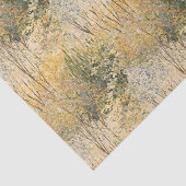 Geel Groen Bruine Bomen Tissuepapier (Detail)