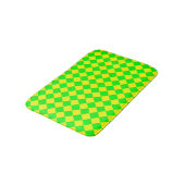 Geel Groen Checker Diamant Patroon Badmat (Gekanteld)