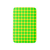 Geel Groen Checker Diamant Patroon Badmat (Voorkant Verticaal)