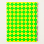Geel Groen Checker Diamant Patroon Planner (Achterkant)