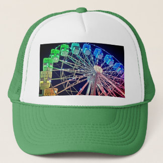 Geel, groen en blauw reuzenrad trucker pet