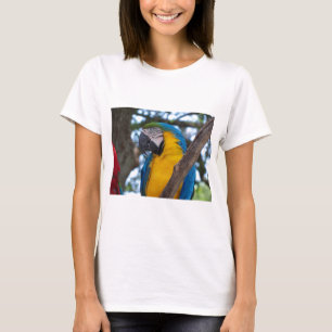 Geel groen en blauw tropisch Macaw T-shirt