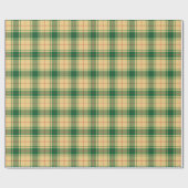  geel groen en rood bijtaarkleurig tartaanplein cadeaupapier (Vlak)