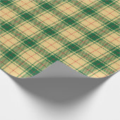  geel groen en rood bijtaarkleurig tartaanplein cadeaupapier (Hoek)
