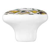 Geel, Groen en Wit Bloemen Aangepaste Keramische K Keramische Knop (Zijkant)