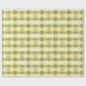 Geel Groen en Wit Cadeaupapier (Vlak)