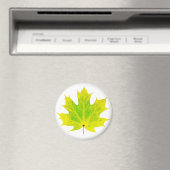 Geel groen esdoornblad magneet (Insitu (Vaatwasser))