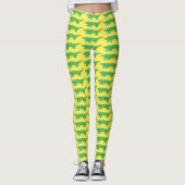 Geel groen gator Alligator Crocodile Crococ Animal Leggings (Voorkant)