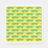 Geel groen gator Alligator Crocodile Crococ Animal Servet (Voorkant)