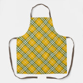 Geel groen gecheckt doorn najaar schort (Voorkant)