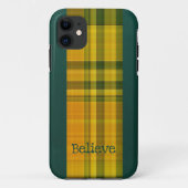 Geel-groen gele gelaatspatroon iPhone Case (Achterkant)