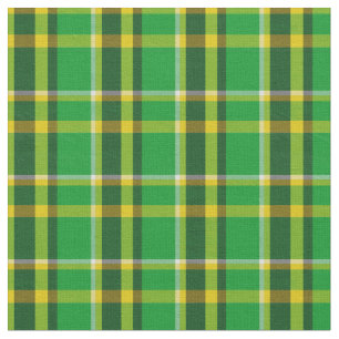Geel groen geplakt patroon Afdrukken Tartan Stof