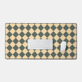 Geel Groen Geruit Diamant Patroon Bureaumat (Keyboard & Muis)
