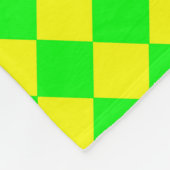 Geel Groen Geruit Diamant Patroon Fleece Deken (Hoek)
