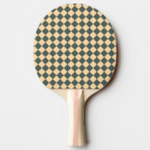 Geel Groen Geruit Diamant Patroon Tafeltennisbatje (Achterkant)