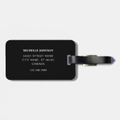 Geel Groen Gestreept Bagagelabel (Achterkant horizontaal)