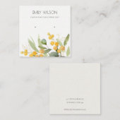 Geel Groen Goud Goud Wattle Foliage Earning Displa Vierkante Visitekaartje (Voorkant / Achterkant)