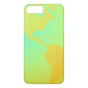 Geel Groen Goud Neon Wereldbol Case-Mate iPhone Case
