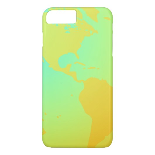 Geel Groen Goud Neon Wereldbol Case-Mate iPhone Case (Achterkant)