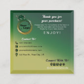 Geel Groen Gradiënt Mooie Sieraden Zorg Tips Informatiekaartje (Achterkant)