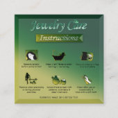 Geel Groen Gradiënt Mooie Sieraden Zorg Tips Informatiekaartje (Voorkant)