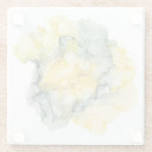 Geel & Groen Grijs Abstract Onderzetter (Achterkant)