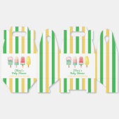 Geel groen ijs klaar voor Pop Baby shower Bedankdoosjes (Ongevouwen)