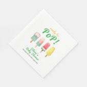 Geel groen ijs klaar voor Pop Baby shower Servet (Hoek)