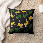 Geel groen kikkerpatroon kussen (Deken)
