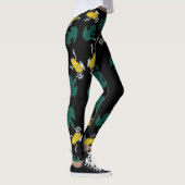 Geel groen kikkerpatroon leggings (Rechts)