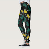Geel groen kikkerpatroon leggings (Links)