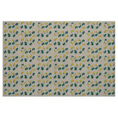 Geel groen kikkerpatroon stof (Fat Quarter)