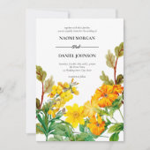 Geel groen Kleurrijke Wildbloemen Kaart (Voorkant)