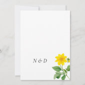 Geel groen Kleurrijke Wildbloemen Kaart (Achterkant)