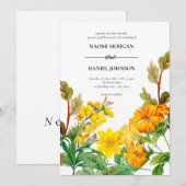 Geel groen Kleurrijke Wildbloemen Kaart (Voorkant / Achterkant)