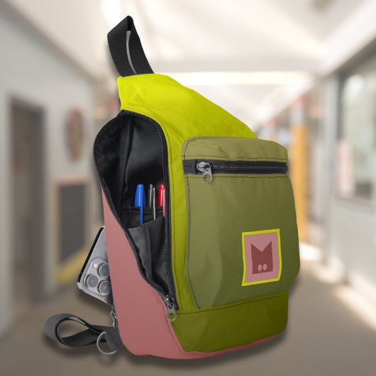 Geel groen kruis lichaam sling tas reizen wandelen