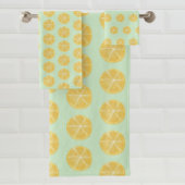 Geel Groen Lemon Badhanddoek Set Bad Handdoek
