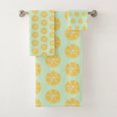 Geel Groen Lemon Badhanddoek Set Bad Handdoek (Insitu)