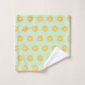 Geel Groen Lemon Badhanddoek Set Bad Handdoek (Wasdoekje)