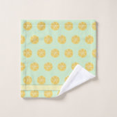 Geel Groen Lemon Badhanddoek Set Bad Handdoek (Wasdoekje)