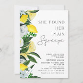 Geel Groen Lemon Main Squeeze Vrijgezellenfeest Kaart (Voorkant)