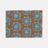 Geel Groen Mandala Fleece Deken (Voorkant (Horizontaal))