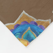 Geel Groen Mandala Fleece Deken (Hoek)