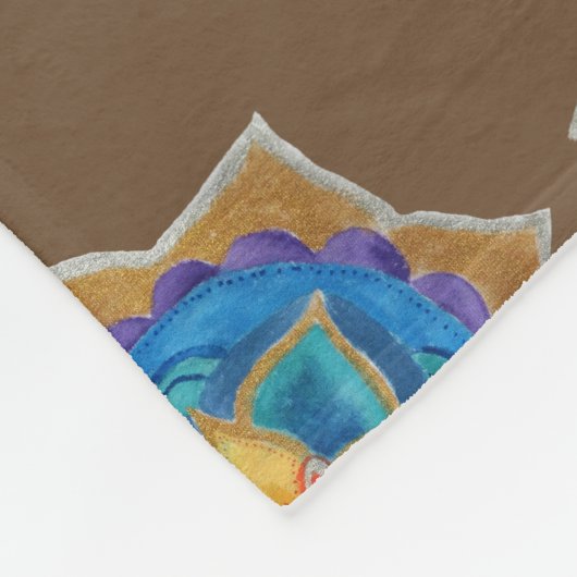 Geel Groen Mandala Fleece Deken (Hoek)