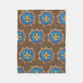 Geel Groen Mandala Fleece Deken (Voorkant)