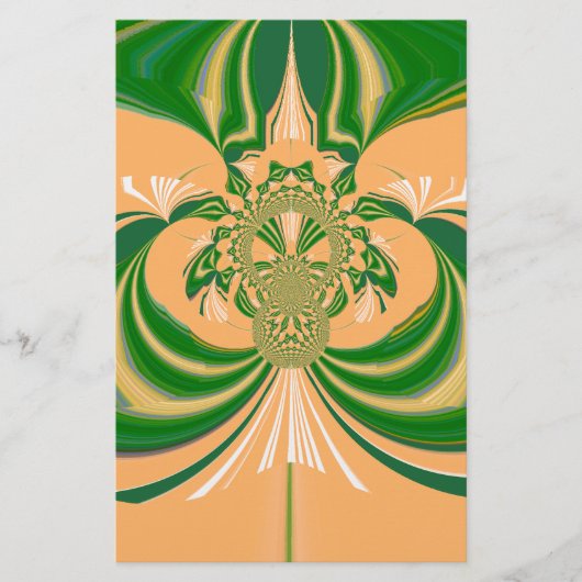 Geel groen ontwerp. briefpapier (Voorkant)